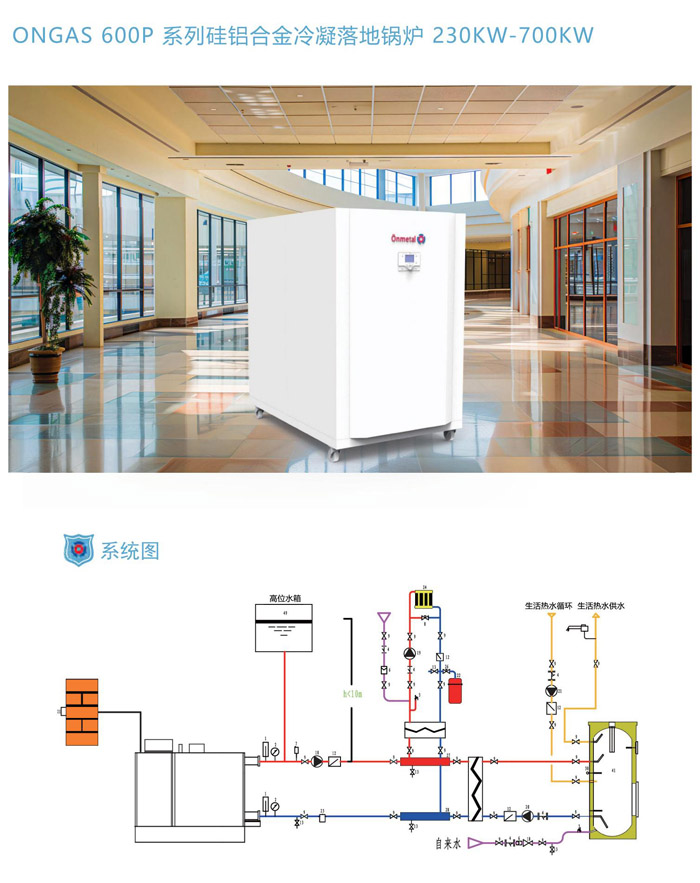 德国恩迈特落地式冷凝锅炉 ONGAS 600P